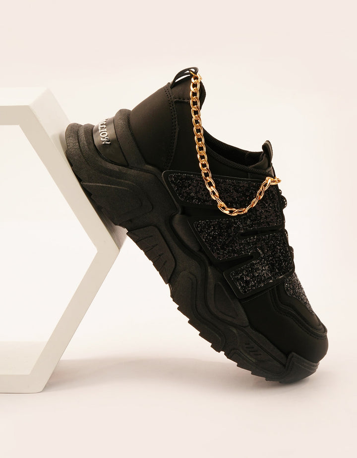 Glam Grip Chain Chunky Sneakers - Foorzy