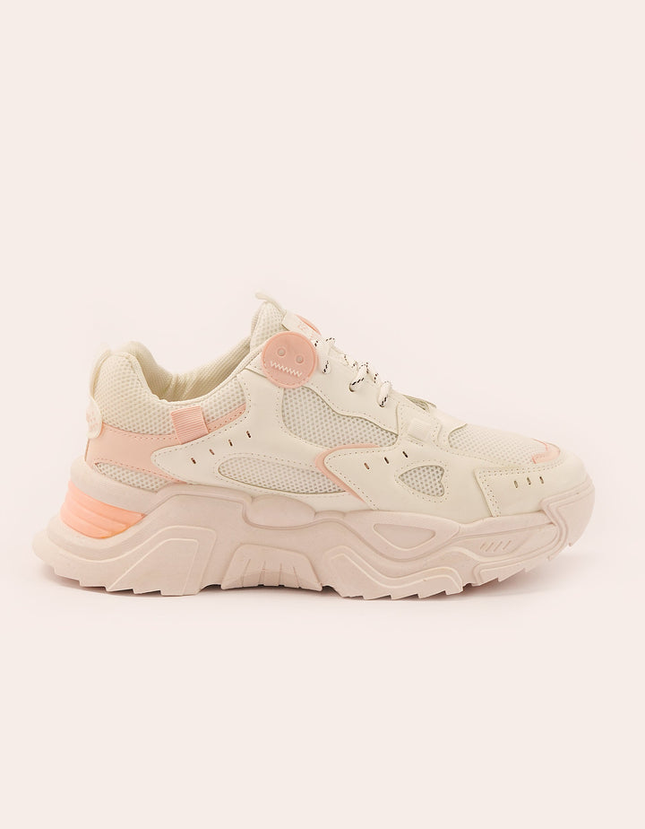 Petite Petal Pink-Accented Sneakers - Foorzy