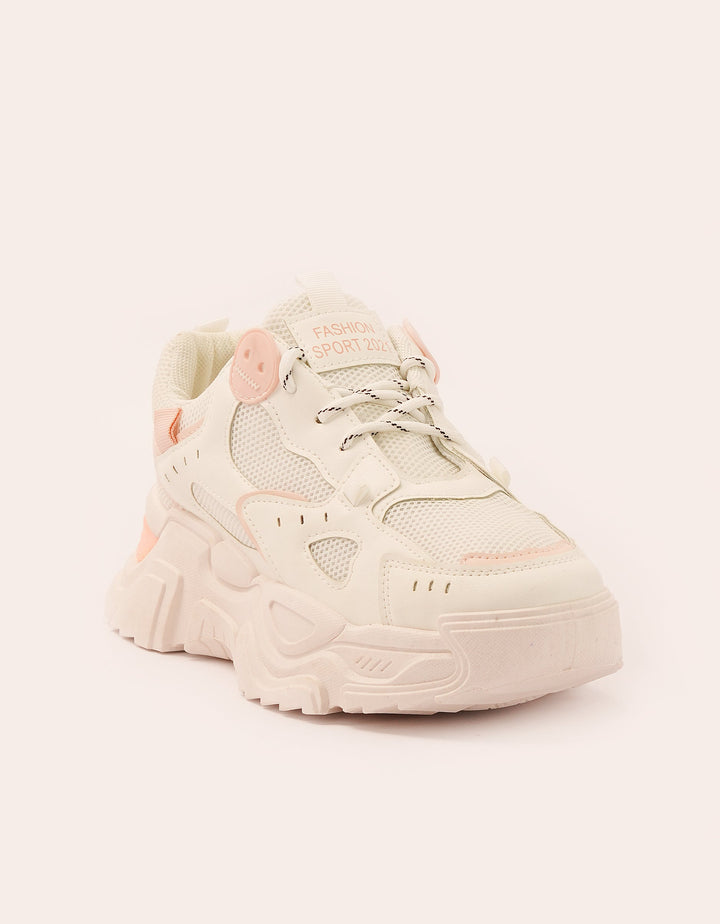 Petite Petal Pink-Accented Sneakers - Foorzy