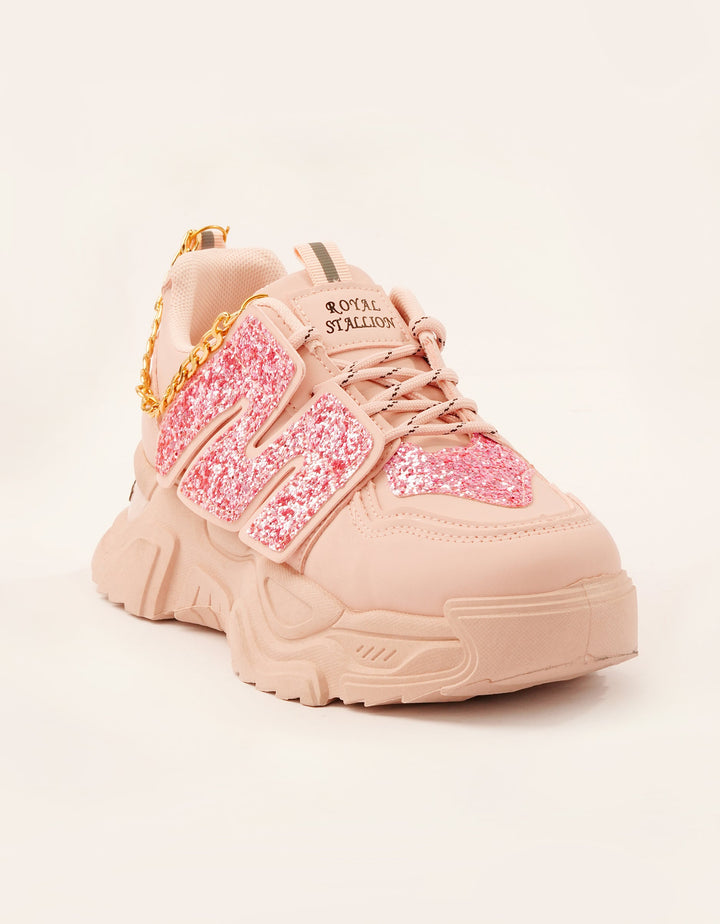 Glam Grip Chain Chunky Sneakers - Foorzy
