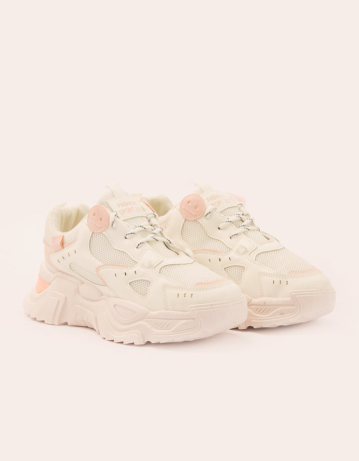 Petite Petal Pink-Accented Sneakers - Foorzy