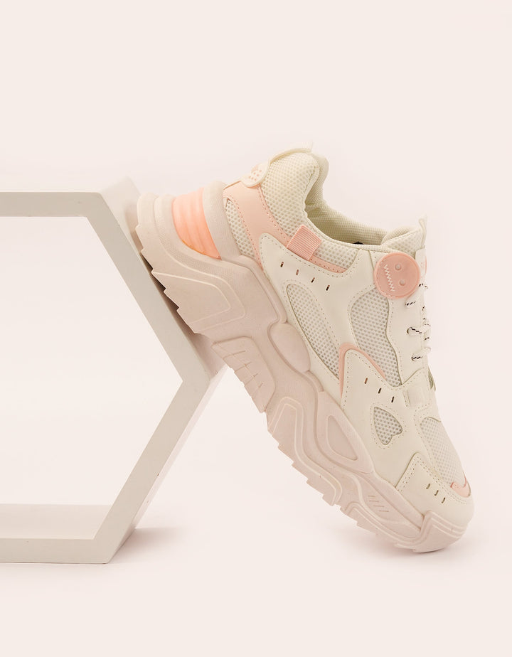 Petite Petal Pink-Accented Sneakers - Foorzy
