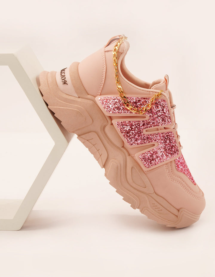 Glam Grip Chain Chunky Sneakers - Foorzy