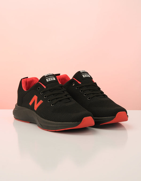 Crimson Trail - Men's Black Athletic Sneakers