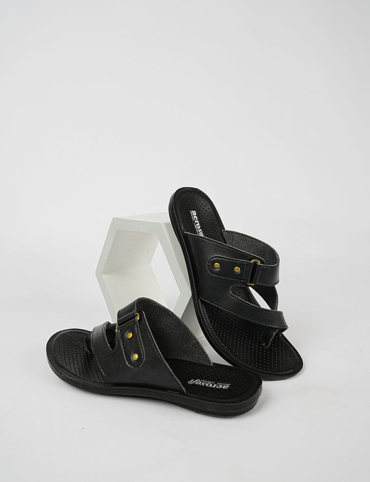 MEN SLIPPER MP-4107 BLACK - Foorzy