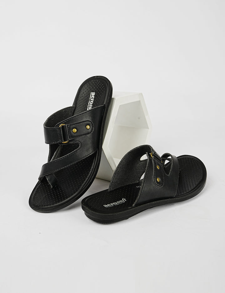 MEN SLIPPER MP-4107 BLACK - Foorzy