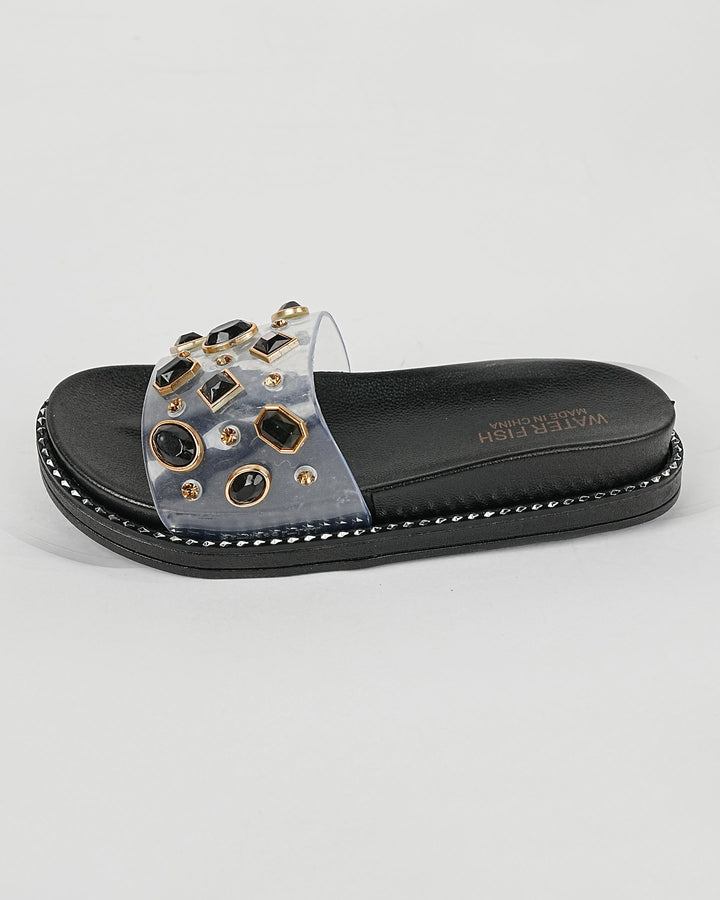 SLIPPER-LD-20196-BLACK - Foorzy