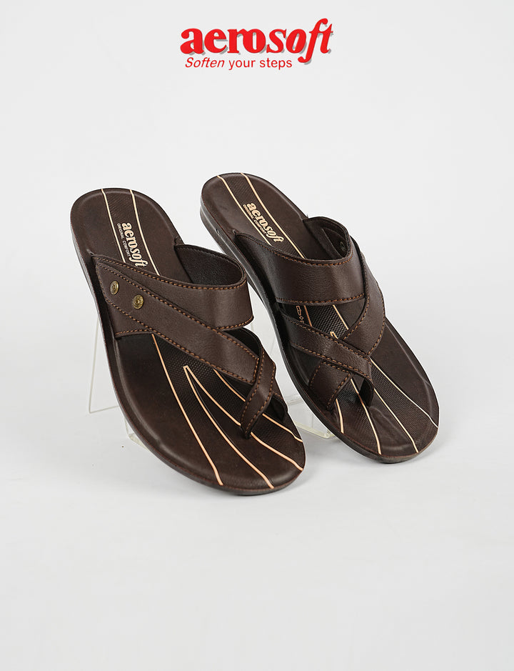 MEN SLIPPER MP-3304 BROWN - Foorzy