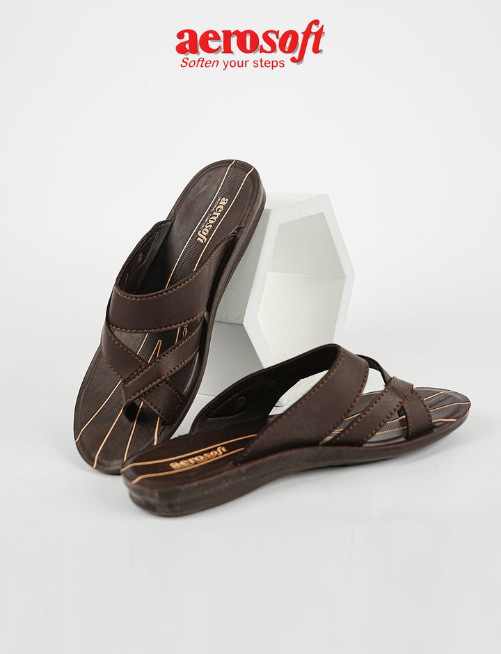 MEN SLIPPER MP-3304 BROWN - Foorzy