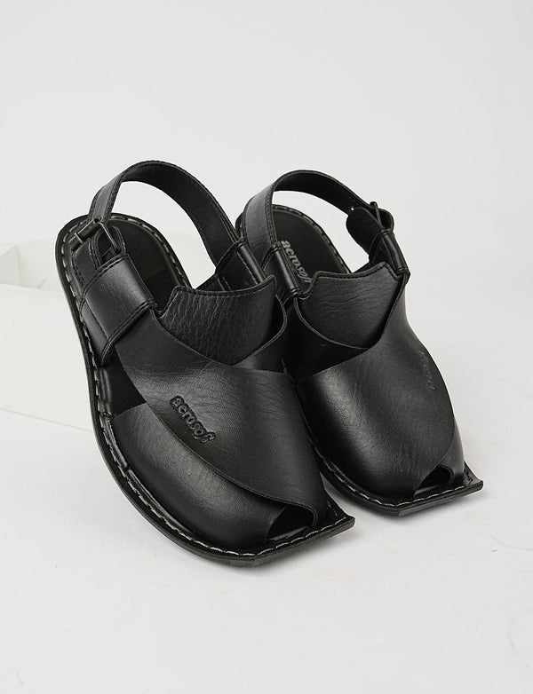 AEROSOFT SANDAL-MP-5001 BLACK - Foorzy