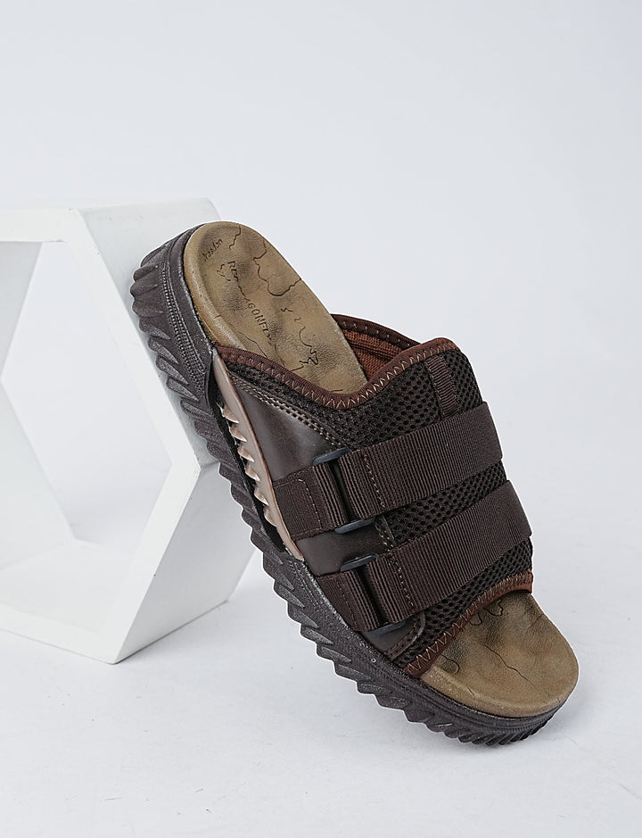 MEN SLIPPER-FS-0017-BROWN - Foorzy