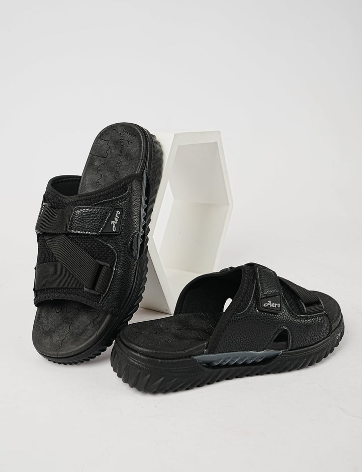 MEN SLIPPER-FS-0018-BLACK - Foorzy