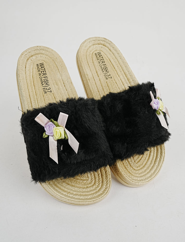 SLIPPER-ST-8284-BLACK - Foorzy