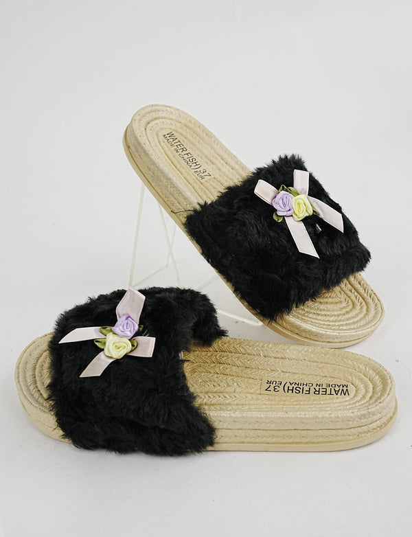 SLIPPER-ST-8284-BLACK - Foorzy