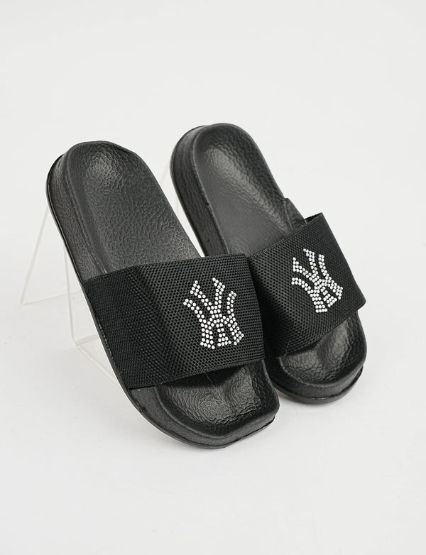 SLIPPER-YS-0389-BLACK - Foorzy